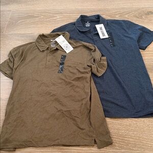NWT True Classic Men's Polo Shirt Bundle- Olive and Navy